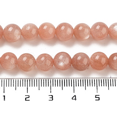 Natural Sunstone Beads Strands G-G066-8mm-1