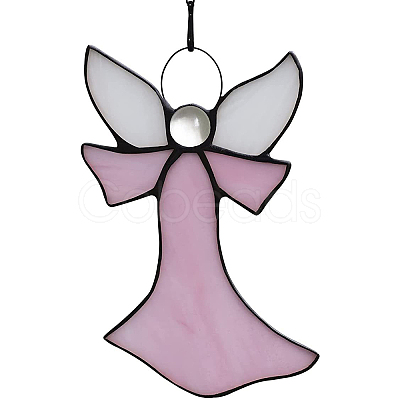 Angel Stained Acrylic Window Planel with Chain STGL-PW0001-24B-1