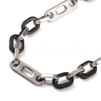 304 Stainless Steel Cable Chain Bracelets BJEW-B078-63EBP-1