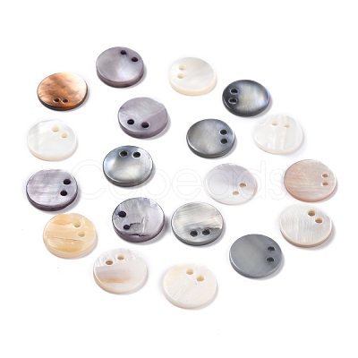 Natural Freshwater Shell Charms BSHE-B003-14-1