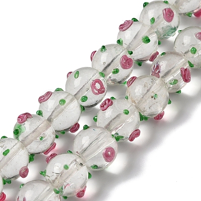 Handmade Bumpy Lampwork Beads Strands LAMP-K037-16J-1