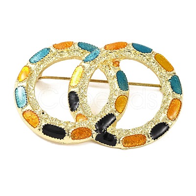 Golden Plated Alloy Brooches JEWB-L017-05G-1