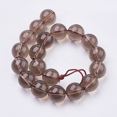 Natural Smoky Quartz Beads Strands G-C076-8mm-4-1