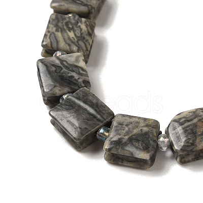 Natural Map Stone Beads Strands G-L596-A03-01-1