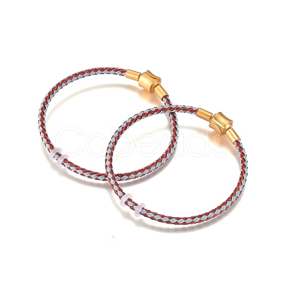 Braided Stainless Steel Wire European Style Bracelets Making AJEW-D047-02B-G-1