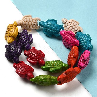 Dyed Synthetic Turquoise Beads Strands G-G024-01-1