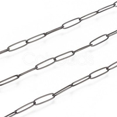 304 Stainless Steel Paperclip Chains CHS-F010-01C-B-1