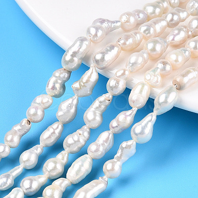 Natural Baroque Pearl Keshi Pearl Beads Strands PEAR-S020-F10-01-1