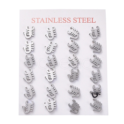 Tarnish Resistant 304 Stainless Steel Stud Earrings EJEW-H368-32P-1