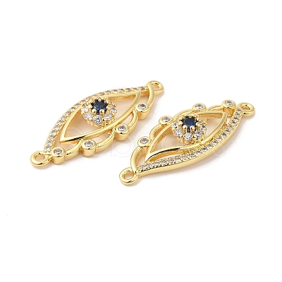 Brass Micro Pave Colorful Cubic Zirconia Connector Charms ZIRC-L103-004G-1