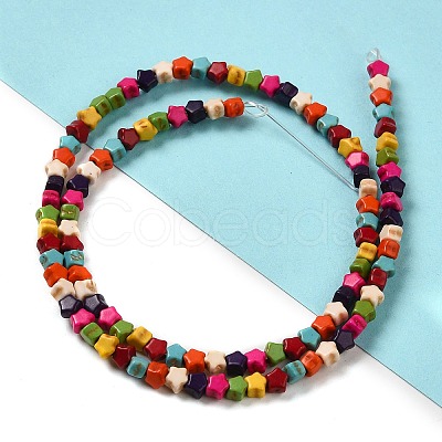 Dyed Synthetic Turquoise Beads Strands G-G024-A01-01-1