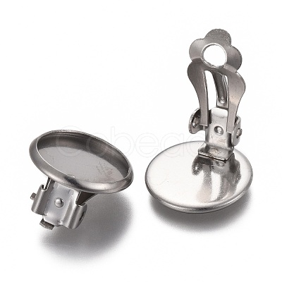 Tarnish Resistant 304 Stainless Steel Clip-on Earring Setting STAS-P249-23B-P-1