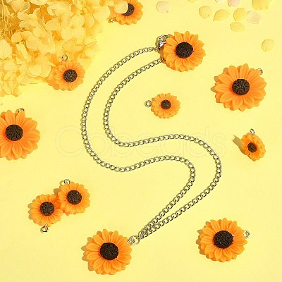 20Pcs 4 Styles Opaque Resin Pendants RESI-CJ0002-53-1