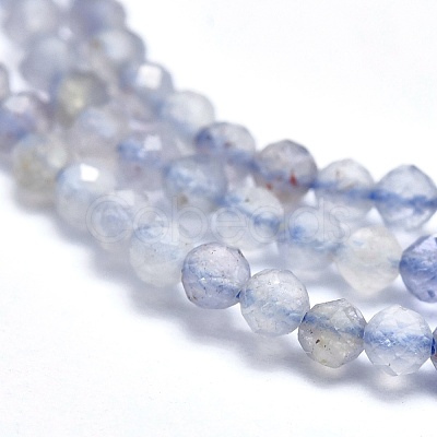 Natural Cordierite/Iolite/Dichroite Round Beads Strands G-M353-A18-2mm-1