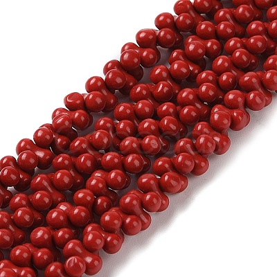 Dyed Synthetic Coral Beads Strands CORA-P010-04B-1