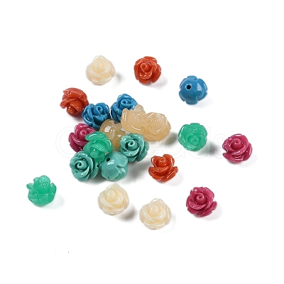 Synthetic Coral Carved Beads CORA-C003-15-1