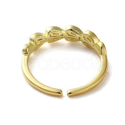 Brass with Cubic Zirconia Rings RJEW-B057-05G-1