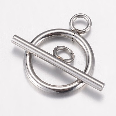 Tarnish Resistant 304 Stainless Steel Toggle Clasps STAS-P100-07P-1