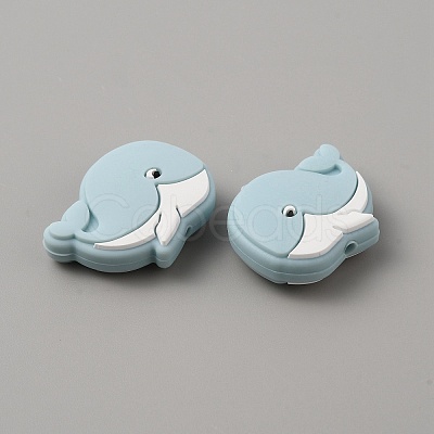 Dolphin Food Grade Eco-Friendly Silicone Beads SIL-WH0018-002E-1