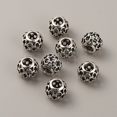 Tibetan Style Alloy European Beads FIND-TAC0002-065H-01-1