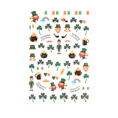 Self Adhesive Nail Art Stickers Decals for Ireland MRMJ-R096-XF3418-1