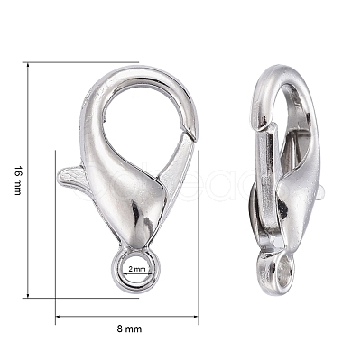 Zinc Alloy Lobster Claw Clasps X-E106-1