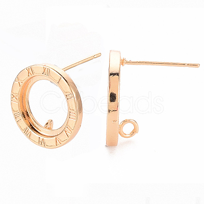 Brass Earring Findings KK-T062-211G-NF-1