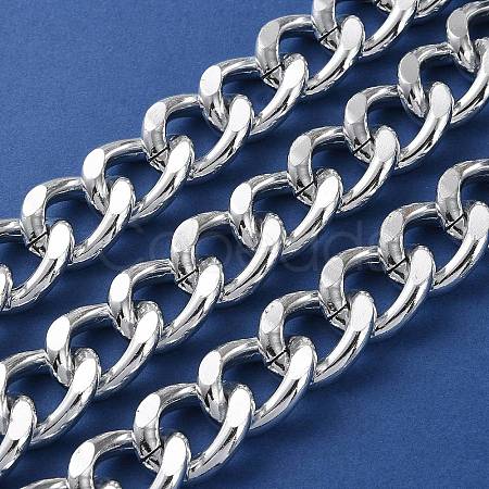 Oxidation Aluminum Diamond Cut Faceted Curb Chains CHA-H001-01S-1