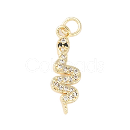 Rack Plating Brass Clear Cubic Zirconia Pendants KK-Z060-01G-02-1