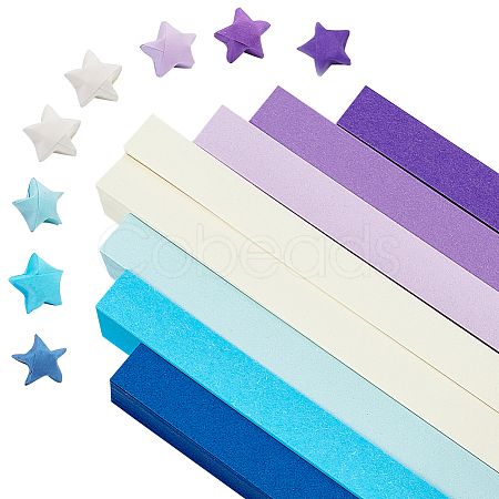 WADORN 2 Bags 2 Styles Luminous Lucky Star Origami Paper DIY-WR0004-14B-1