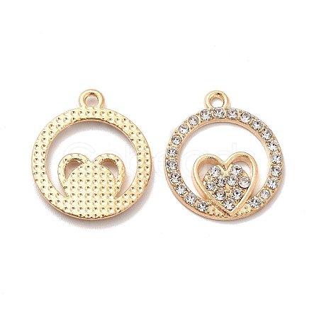 Alloy Rhinestone Pendants FIND-G055-01G-1