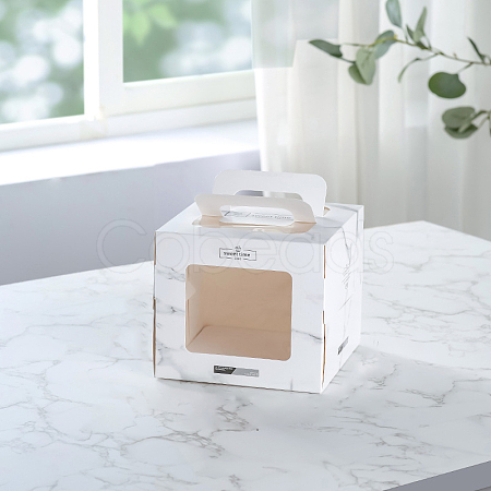 Foldable Kraft Paper Cake Box BAKE-PW0001-452B-01-1