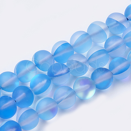Synthetic Moonstone Beads Strands X-G-S283-8mm-10-1