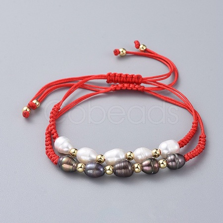 Braided Bead Bracelets BJEW-JB04821-1