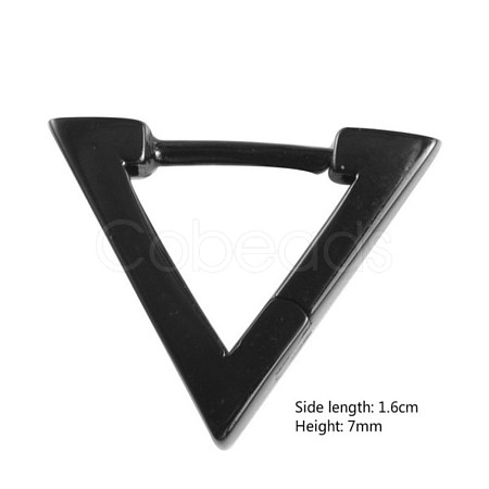 Triangle Shape Brass Angular Hoop Earrings EJEW-BB65614-B-1