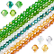 AHADERMAKER 8 Strands 8 Colors Imitation Austrian Crystal 5301 Bicone Beads, Faceted Glass Beads Strands, Mixed Color, 6x5.5~6mm, Hole: 1~1.2mm, about 47~48pcs/strand, 10.24 inch~10.43 inch(26~26.5cm), 1 Strand/color