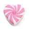 Heart Food Grade Eco-Friendly Silicone Focal Beads, DIY Nursing Necklaces Making, Pearl Pink, 28.5x29x10mm, Hole: 2.5mm