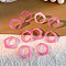 Resin Rings, Jwewly for Unisex, Nuggest, Pink, Inner Diameter: 18mm, 10pcs/set