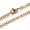 304 Stainless Steel Cable Chains Necklaces, with Lobster Clasps, Golden, 23.7 inch(60.2cm)