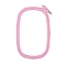 Plastic Embroidery Hoops, Embroidery Cross Stitch Hoops, for DIY Pendant Embroidery Frame Craft Ornaments, Pearl Pink, 200x130mm