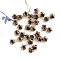 Handmade Porcelain Beads, Star, Coconut Brown, 17mm, Hole: 2mm