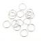 Tarnish Resistant 304 Stainless Steel Open Jump Rings, Stainless Steel Color, 18 Gauge, 8x1mm, Inner Diameter: 6mm, about 1800pcs/bag