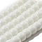 Opaque Glass Beads Strands, Barrel, White, 8x6mm, Hole: 1.6mm, about 61~62pcs/strand, 14.84''~15.16''(37.7~38.5cm)