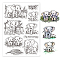 Custom PVC Plastic Clear Stamps, for DIY Scrapbooking, Photo Album Decorative, Cards Making, Elephant, 160x110x3mm