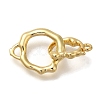 Rack Plating Brass Fold Over Clasps KK-I720-03G-1