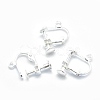 Racking Plated Brass Clip-on Earring Findings KK-P169-01S-1