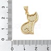 Brass Micro Pave Clear Cubic Zirconia Pendant KK-I712-59G-01-3