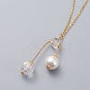 Pendant Necklaces and Ear Studs Jewelry Sets SJEW-JS01064-5