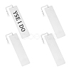 4Pcs Rectangle 201 Stainless Steel Blank Bookmarks AJEW-UN00004-1