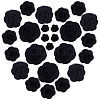 WADORN 25Pcs 4 Style 3D Computerized Embroidery Polyester Ornament Accessories DIY-WR0003-73A-1